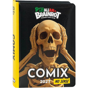 Skifidol Italian Brainrot Diario Scuola 2026/2027 Comix No Sense – Scheletro – 13 Mesi con Card