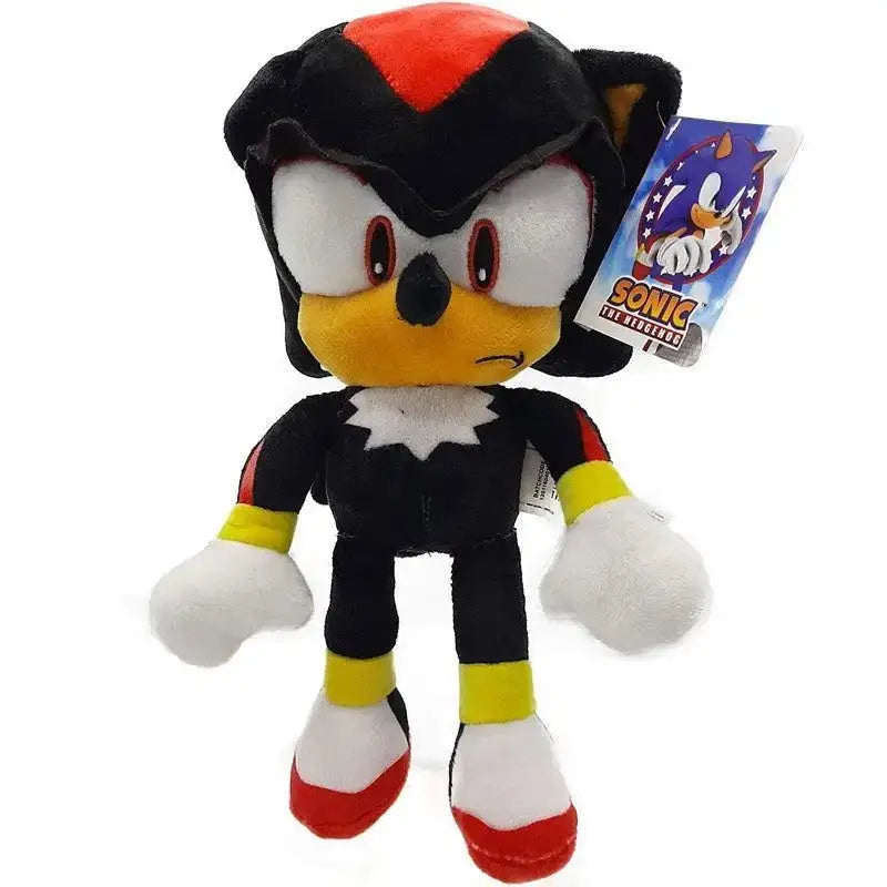Peluche shadow nero e rosso con dettagli gialli 30 cm di sonic peluche shadow in morbido tessuto