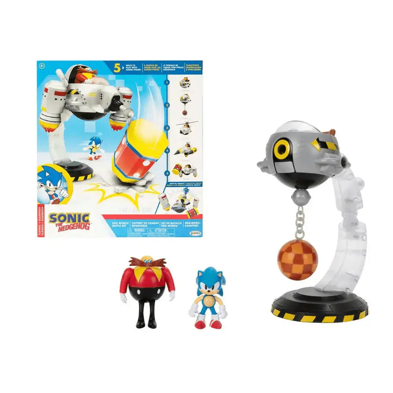 Robot grigio e nero con occhio giallo e palla arancione a scacchi nella sonic set battaglia mobile per uova diverse modalità