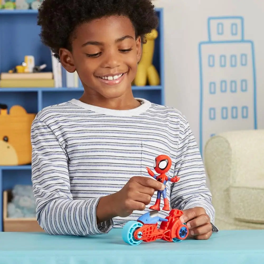 Spidey con moto - hasbro - 5010996118530