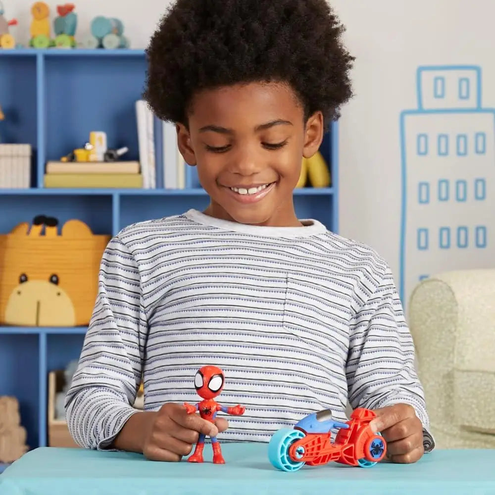 Spidey con moto - hasbro - 5010996118530