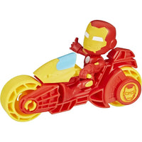 Spidey Iron Man con motocicletta - hasbro - 5010996197627