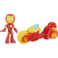 Spidey Iron Man con motocicletta - hasbro - 5010996197627