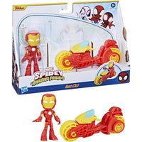 Spidey Iron Man con motocicletta - hasbro - 5010996197627
