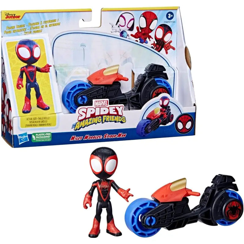 Spidey Moto Miles Morales – Hasbro Marvel Motocicletta e Action Figure Spider-Man - 5010996225566
