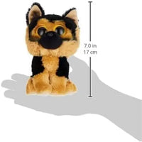 Plush beanie boos pastore tedesco toy with black and tan fur and large eyes soft cane pastore tedesco plush 15 cm
