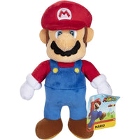 Super mario peluche mario 15 cm in rosso e blu con cappello con m, guanti bianchi e dettagli gialli sulle tute