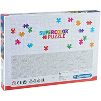 Retro della scatola colorata del puzzle supercolor the avengers da 104 pezzi con grafica multicolore e informazioni prodotto