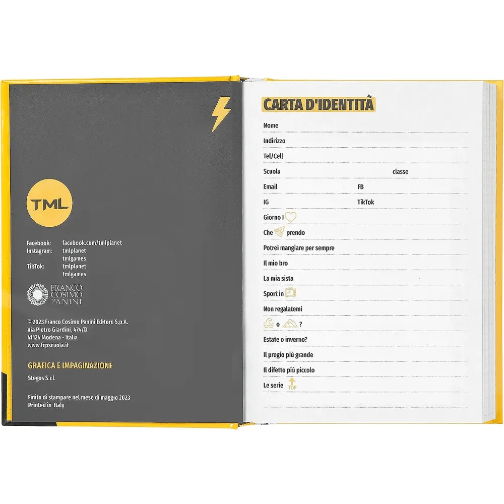 TML Superdiario Datato 12 Mesi 2023 - 24 giallo - Giocattoli e Bambini - Toys Store8058263168786