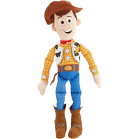 Plush toy story peluche woody with brown hat yellow plaid shirt and blue jeans brown boots detailed design