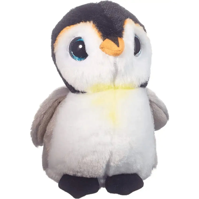 Adorabile peluche beanie babies pinguino pongo nero e bianco con occhi blu e becco arancione morbido e soffice