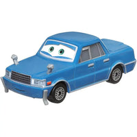 Veicolo cars ito san mattel 1 55 toy car blu con occhi verdi sorriso e dettagli argento su griglia paraurti e ruote