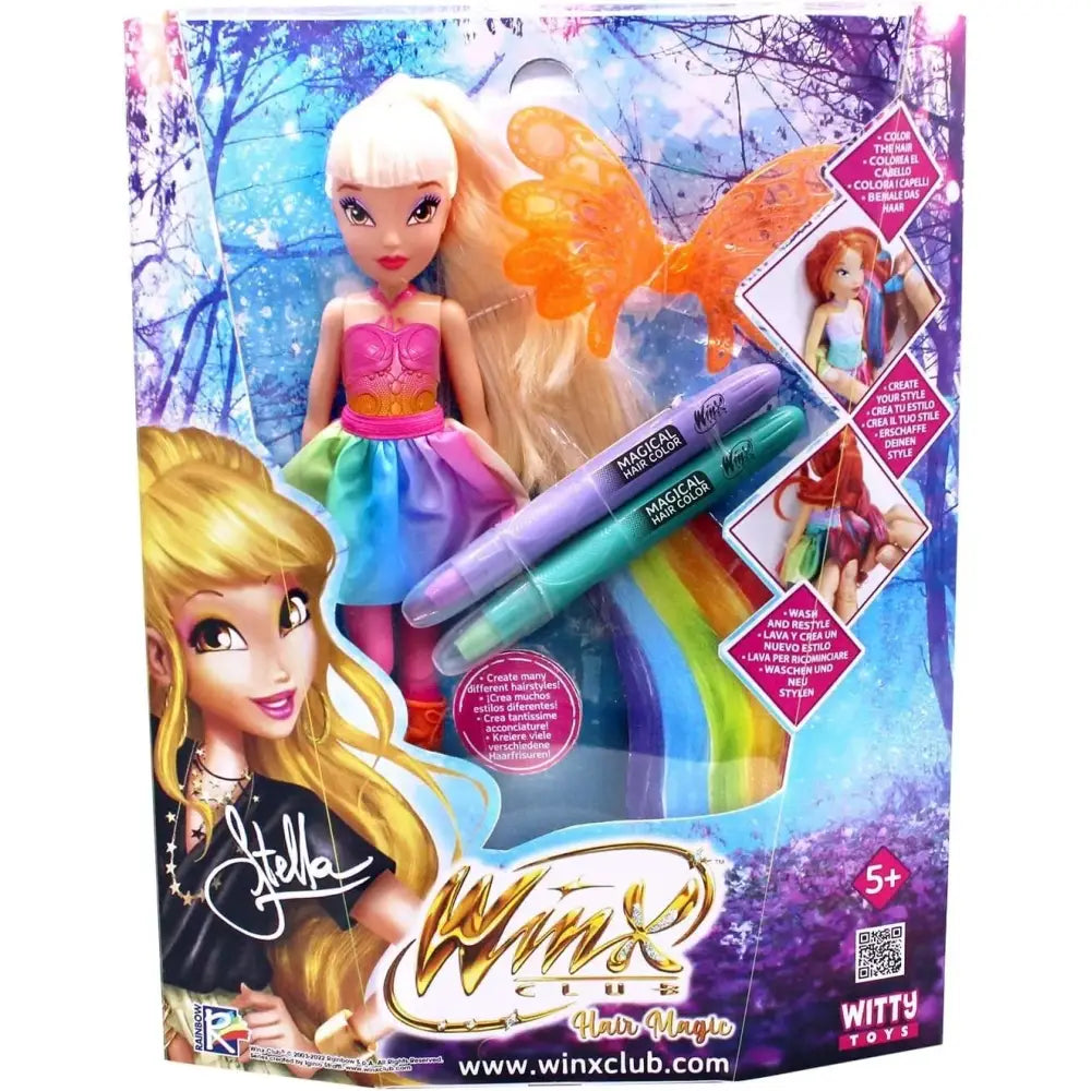 Winx Club Hair Magic Stella - Giochi Preziosi - Bambole - 8027679074011
