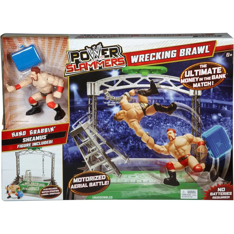 WWE Ring - Set da Gioco Power Slammers Wrecking Brawl - MATTEL - Action figure - 746775183516