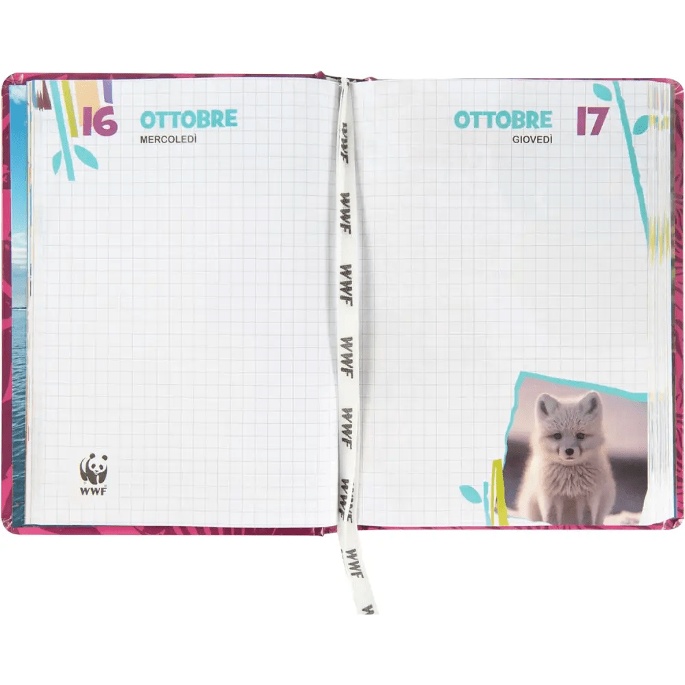 WWF Diario Scuola 12 mesi 2024 - 2025 grafica Panda - Giocattoli e Bambini - Toys Store8058263193573