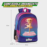 Zaino Scuola Skifidol Italian Brainrot Ballerina Cappuccina