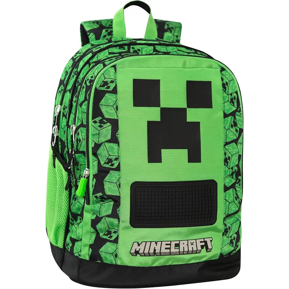 Zaino scuola organizzato Minecraft Verde/Nero 2025/2026 - Franco Panini - 8058263233538