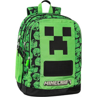 Zaino scuola organizzato Minecraft Verde/Nero 2025/2026 - Franco Panini - 8058263233538