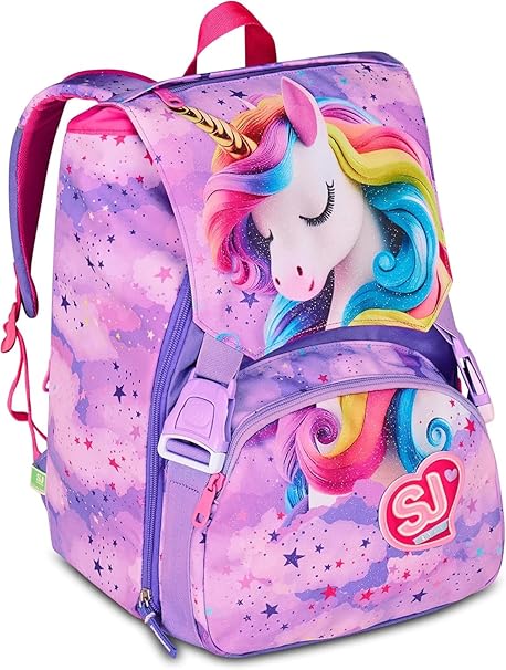 Zaino sdoppiabile FABLE JOURNEY Seven BIG Scuola SJ GANG Estensibile Girl Unicorno - zaino scuola sj unicorno