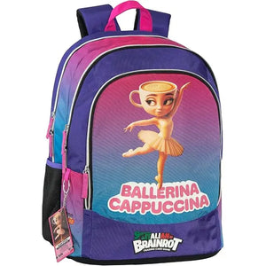 Zaino Scuola Skifidol Italian Brainrot Ballerina Cappuccina